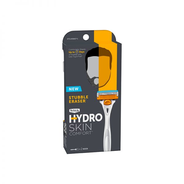 Schick Hydro Skin Comfort Stubble Eraser Razor - 1 Handle - 2 Cartridges
